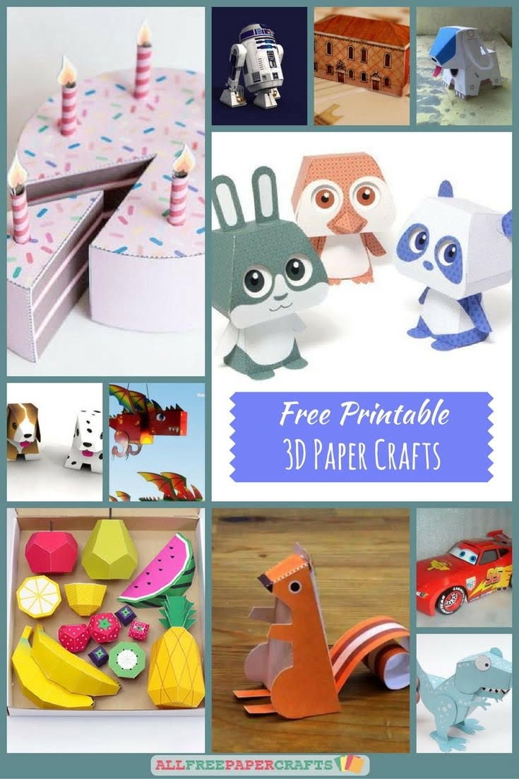 26 Free Printable 3D Paper Crafts 3d Paper Crafts Paper Crafts Free Printable Crafts