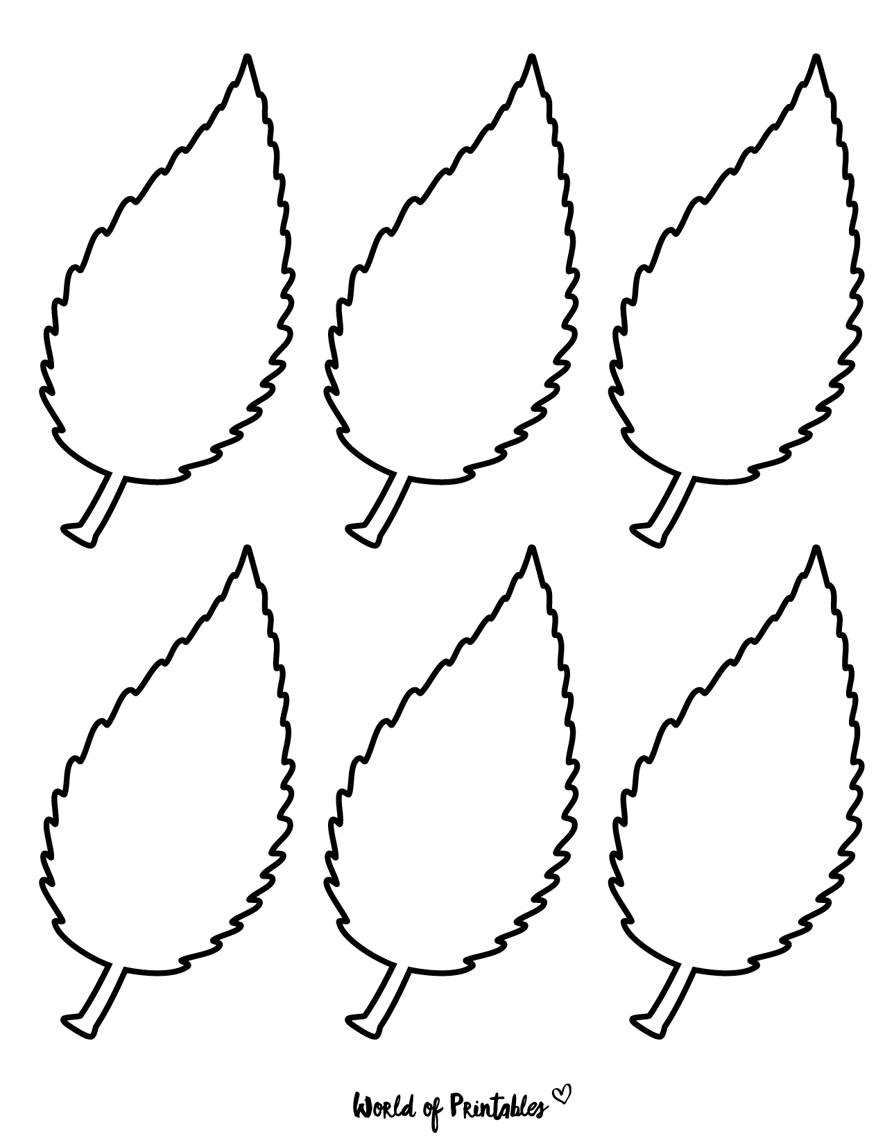 37 Printable Leaf Templates Outlines Shapes Free World Of Printables