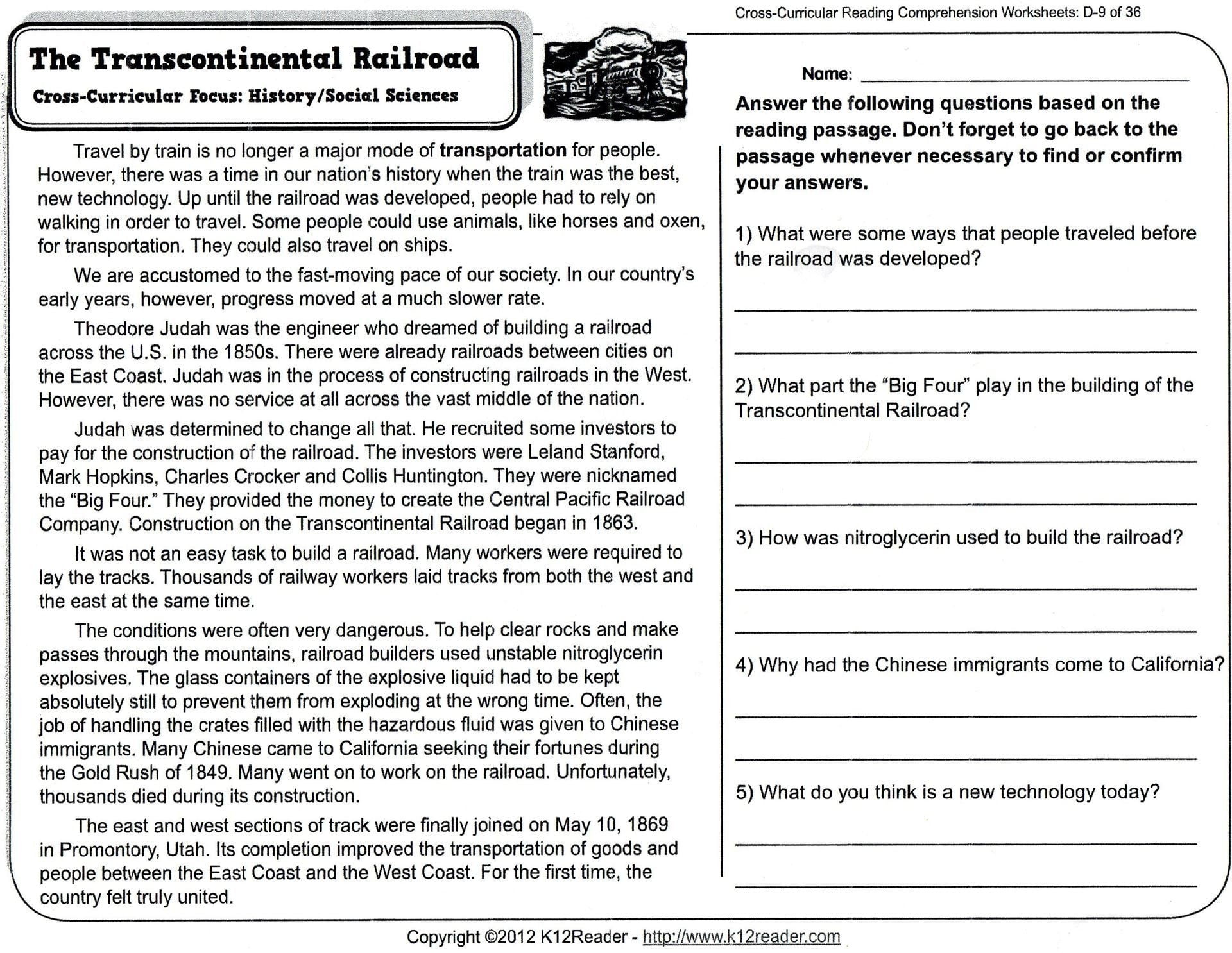 5 Reading Comprehension Worksheets Fourth Grade 4 Short Story Prehension Worksh Reading Comprehension Worksheets Reading Comprehension Comprehension Worksheets