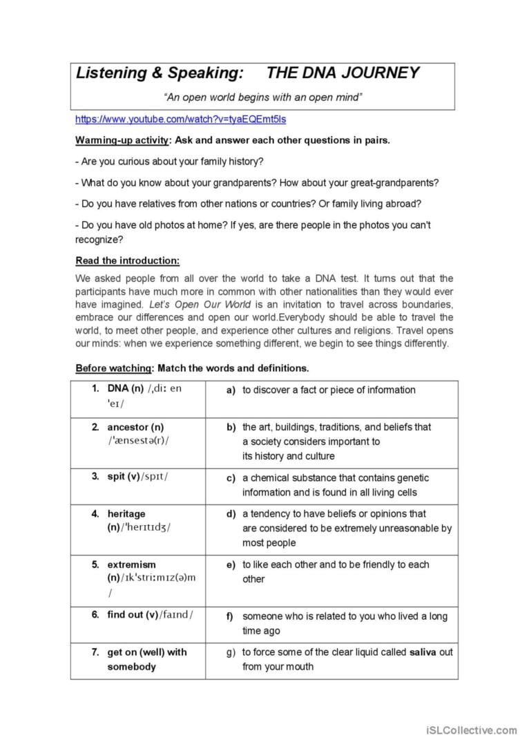 Dna Reading Comprehension Worksheets