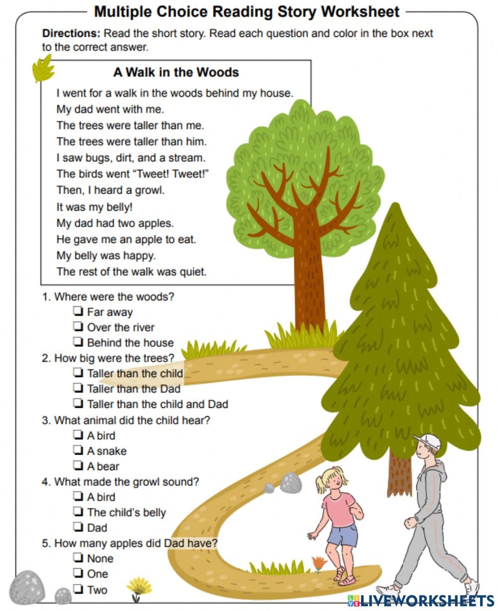 Reading Comprehension Online Exercise For Grade 3