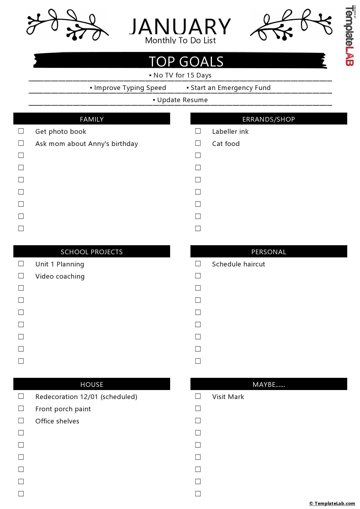 27 Printable To Do List Checklist Templates Excel Word PDF 