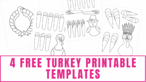 4 Free Turkey Printable Templates Freebie Finding Mom