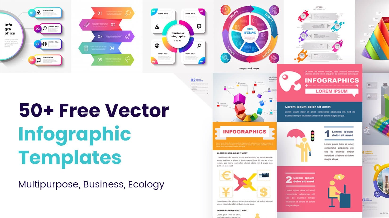50 Free Vector Infographic Templates Multipurpose Business Ecology GraphicMama Blog