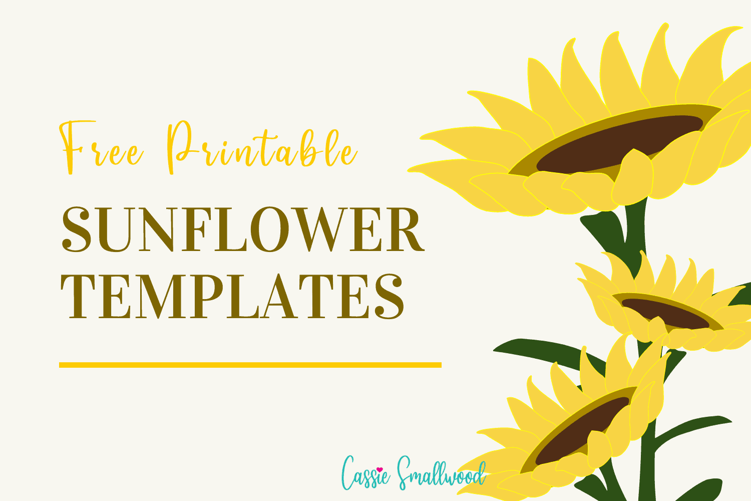 9 Free Printable Sunflower Templates Cassie Smallwood