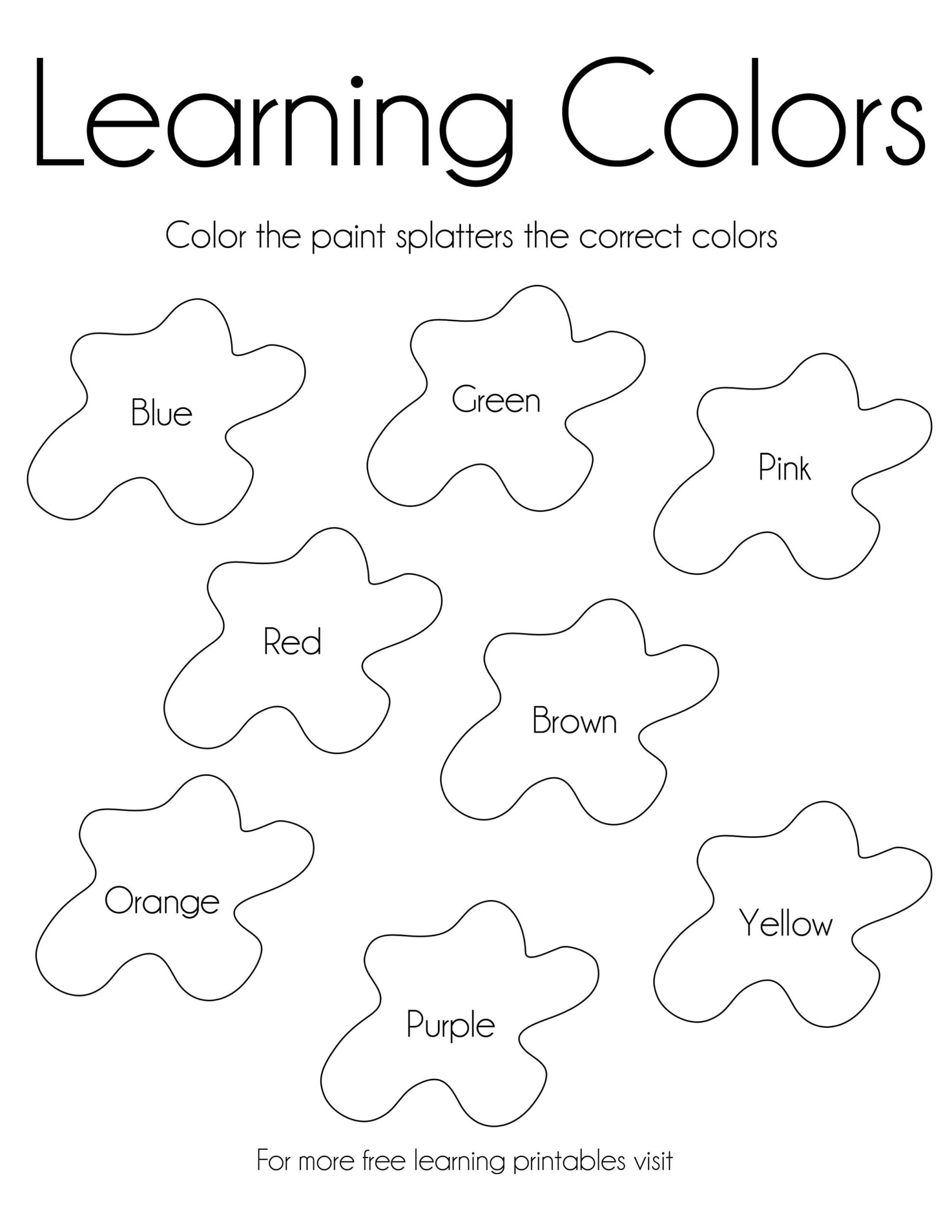 Activity Sheets For 5 Year Olds Learning Colors K5 Worksheets Learning Colors Activities For 5 Year Olds Learning Printables