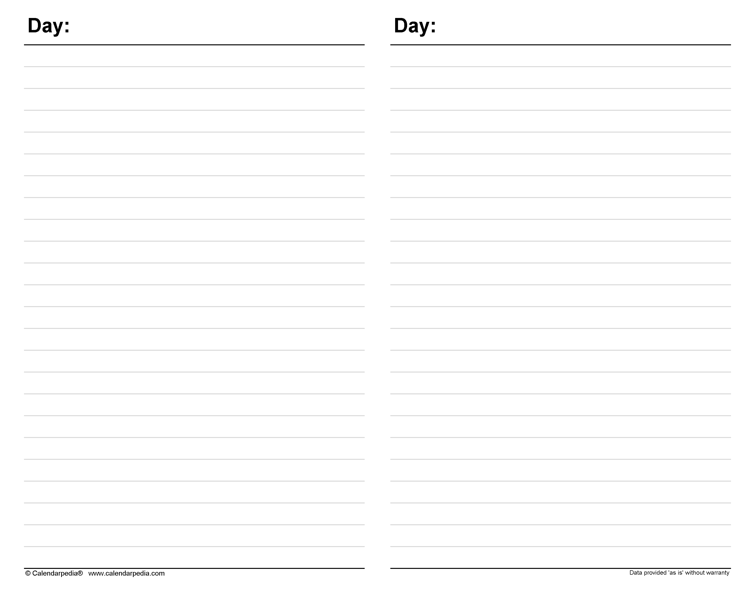 Daily Planners In Microsoft Word Format 20 Templates
