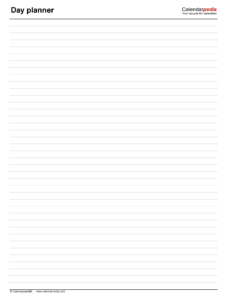Daily Planners In Microsoft Word Format 20 Templates