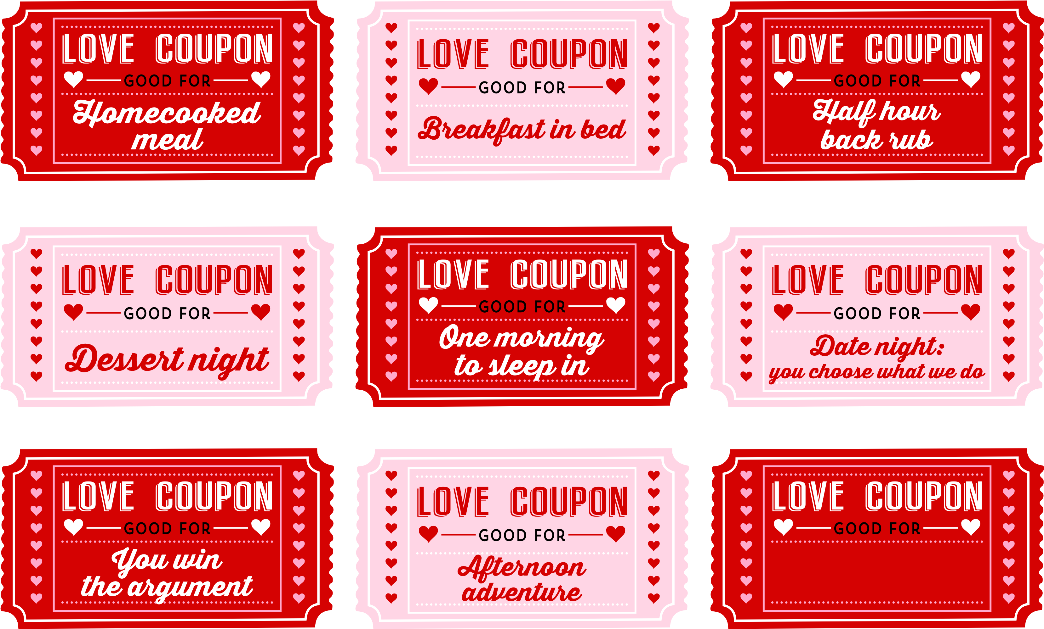 Download Printable Love Coupons For Him Free Parallel PNG Image With No Background PNGkey