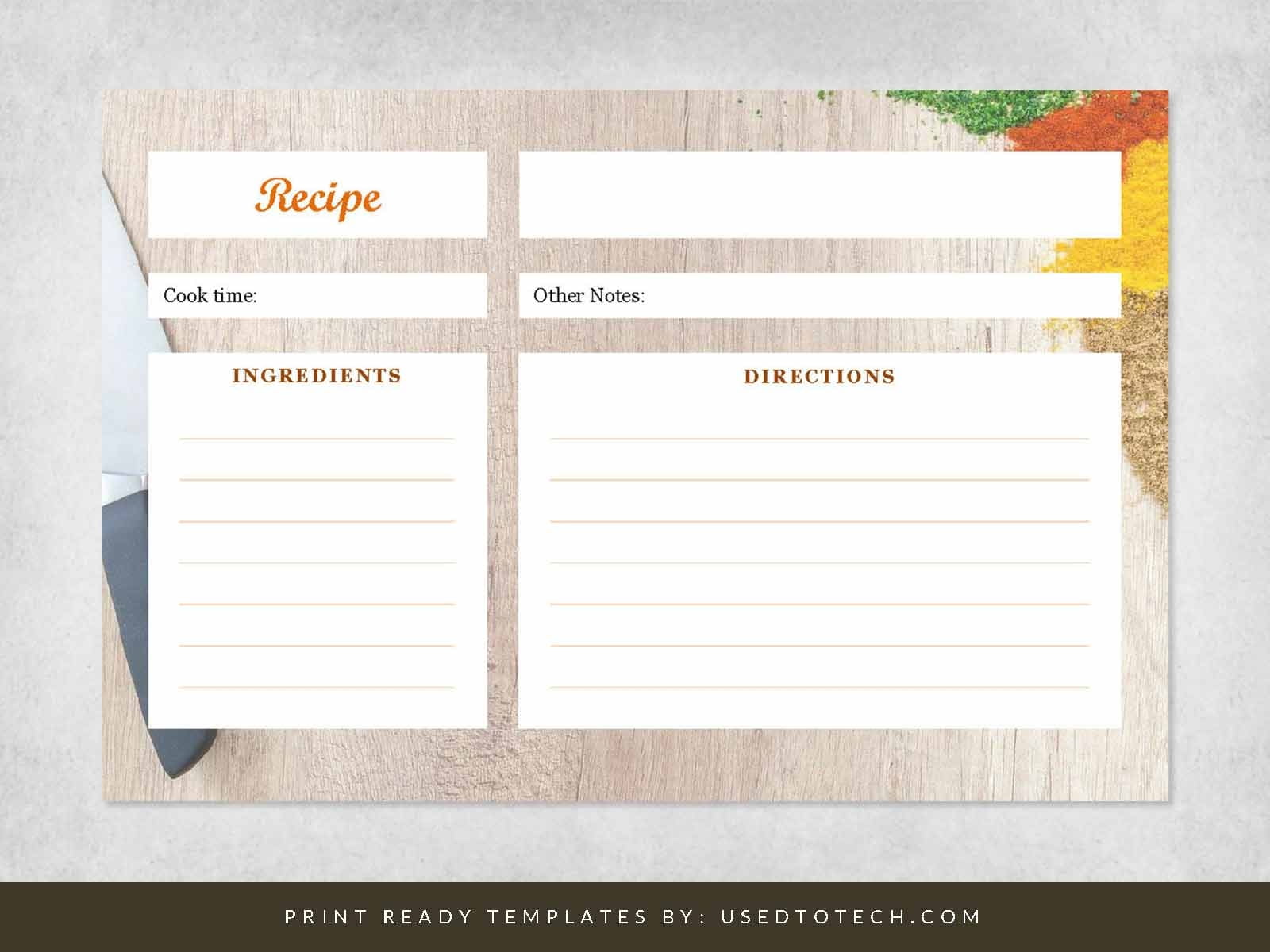 Fancy 4 X 6 Recipe Card Template For Word Used To Tech