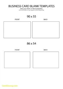 Free Blank Business Card Template Front And Back Design Pertaining To Front And Back Bu Business Card Template Psd Printable Business Cards Free Business Cards