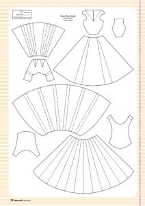 Free Folded Paper Dress Cardmaking Template