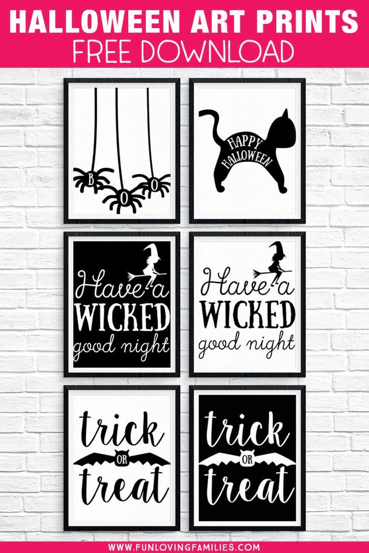 Free Halloween Printables Download These 8X10 Black And White Halloween Prints Fo Halloween Prints Halloween Party Printables Printable Halloween Decorations