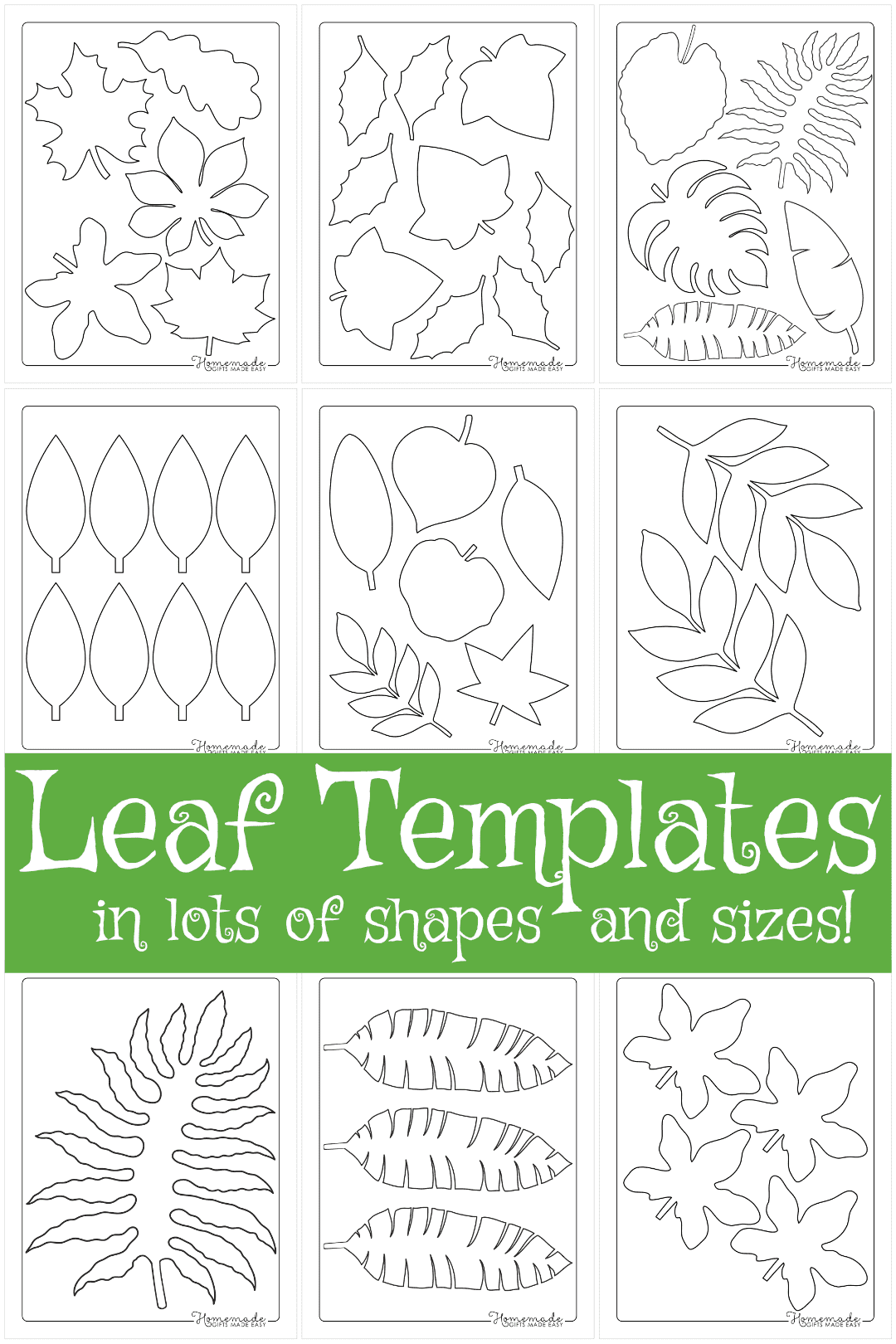 Free Leaf Templates Printable Leaf Outlines For Kids Crafts