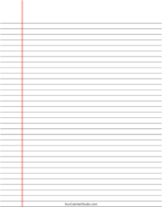 Free Printable Lined Paper Handwriting Notebook Templates DIY Projects Patterns Monograms Designs Templates