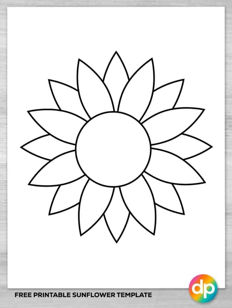 Free Printable Sunflower Template Daily Printables