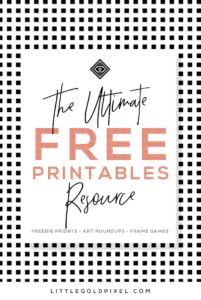 Free Printables Free Wall Art Roundups Little Gold Pixel