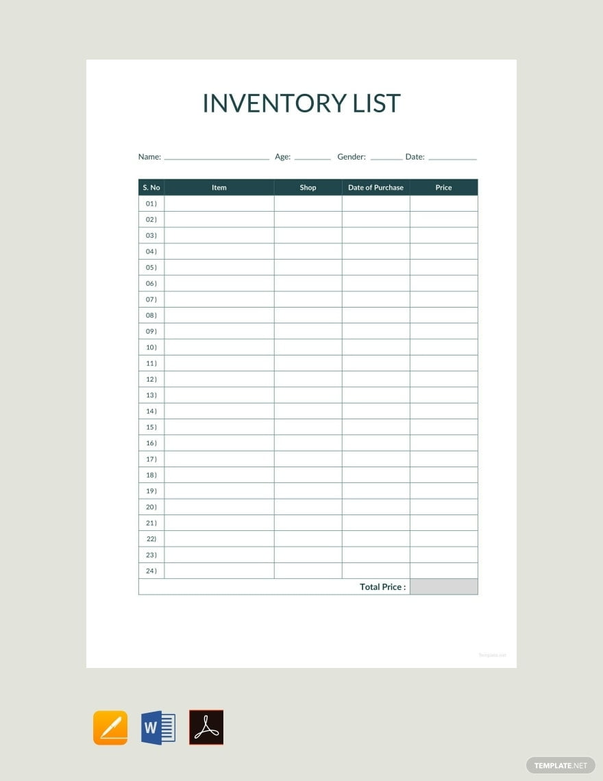 List Templates Documents Design Free Download Template