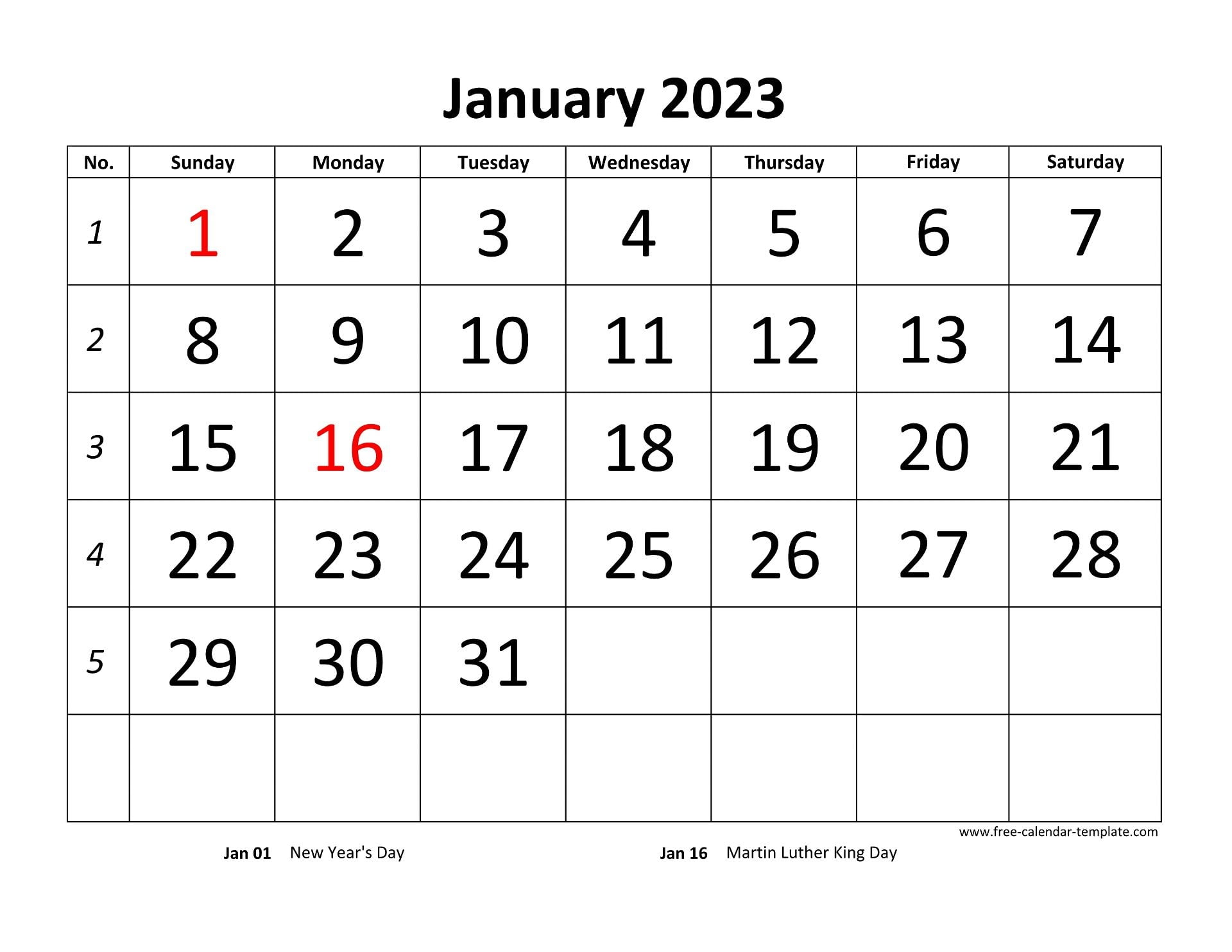 Calendars 2023 Free Printable Download