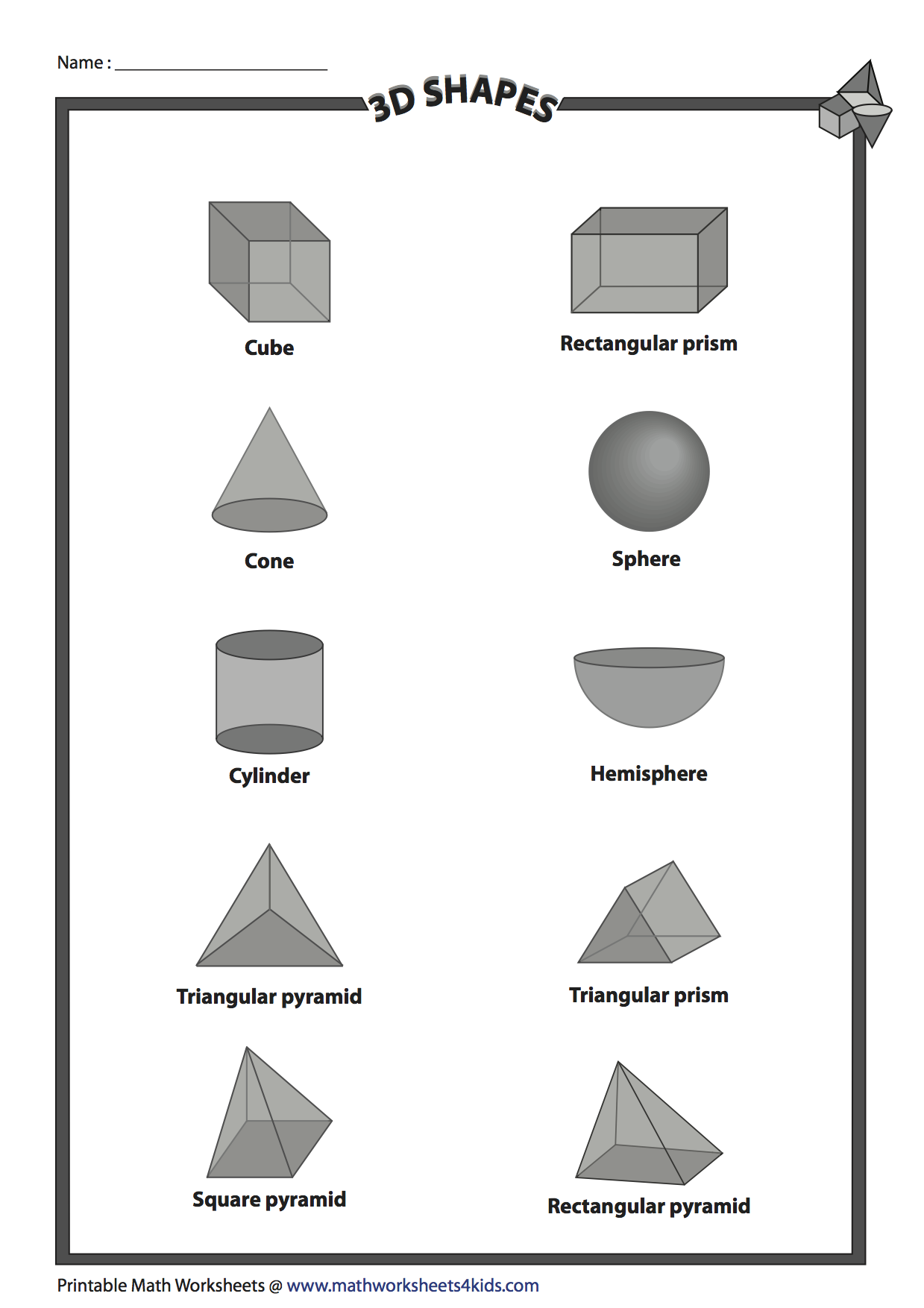 Use This Worksheet With The 2D And 3D Design Worksheet Printables Free Kids Math Worksheets 4 Kids Worksheets