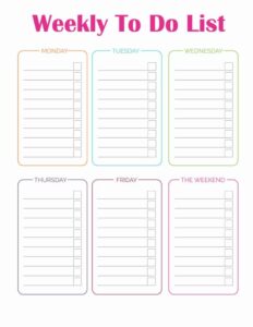 Weekly To Do List Template Printable Freebie Finding Mom