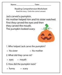 15 Best Printable Halloween Worksheets And Stories Halloween Reading Comprehension Halloween Reading Poetry For Kids