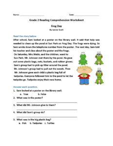 2nd Grade Reading Worksheets Best Coloring Pages For Kids