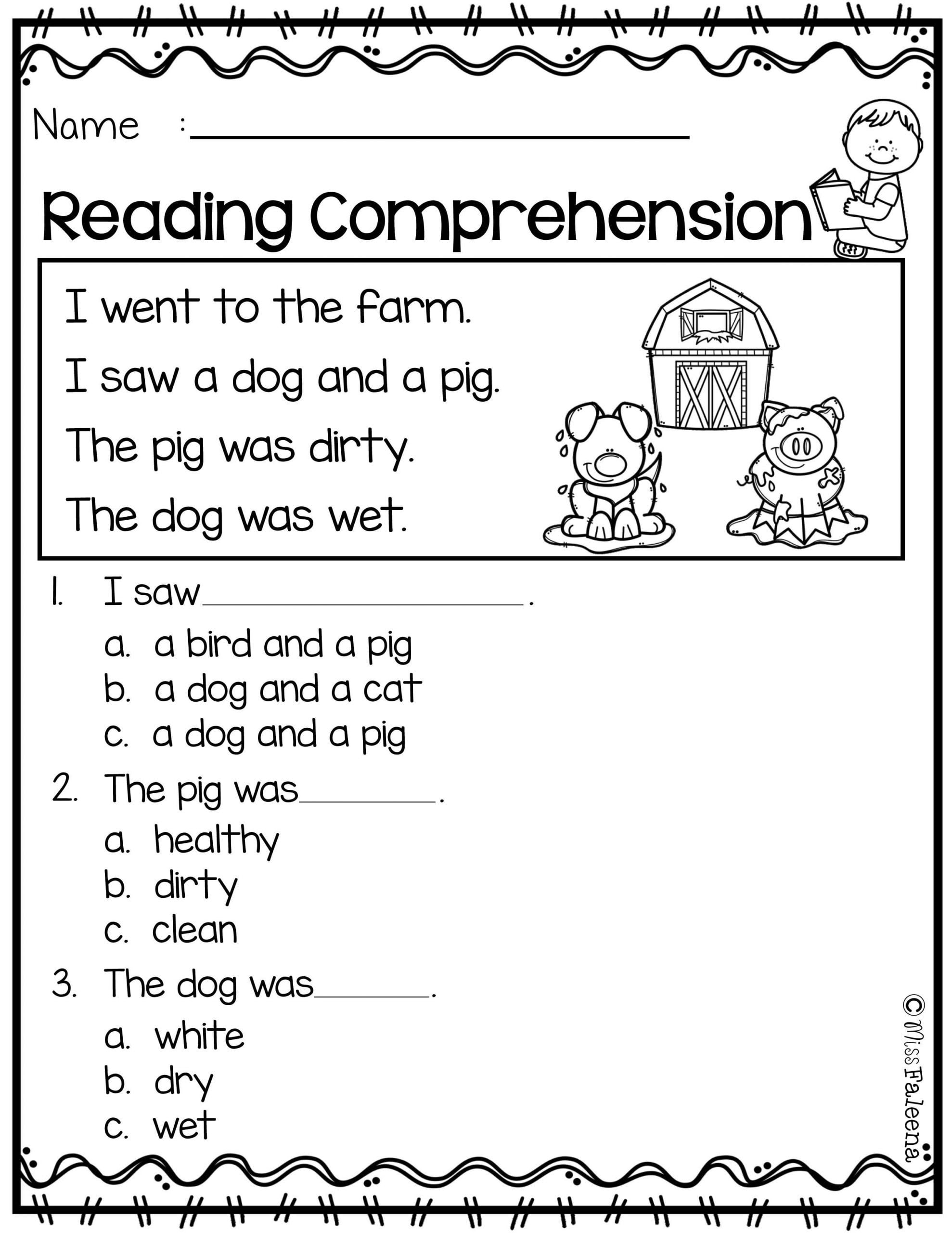 Beginning Reading Worksheets For Kindergarten