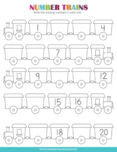 9 Free Printable Number Worksheets For Kindergarten Freebie Finding Mom