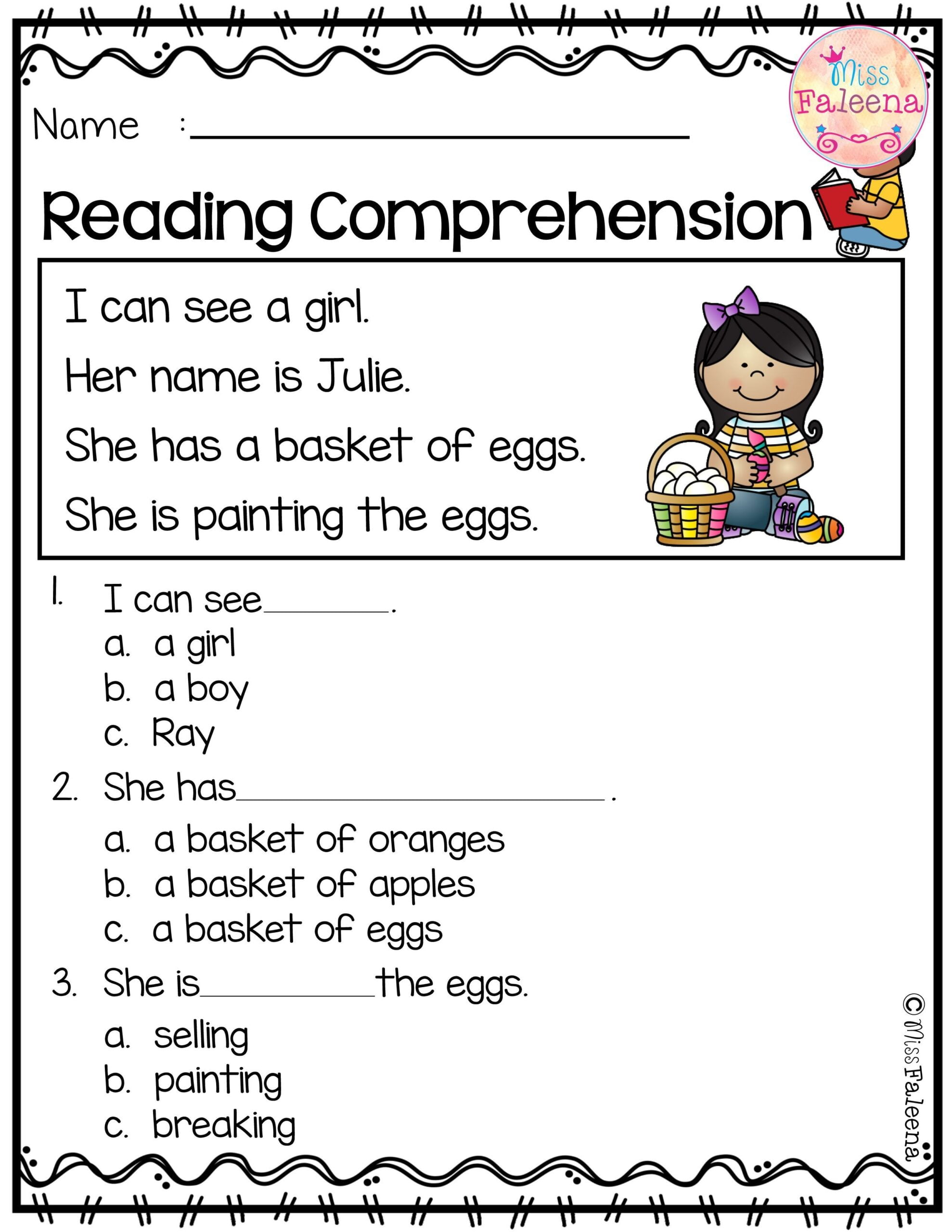 April Reading Comprehension Kindergarten Reading Worksheets Preschool Reading Reading Comprehension