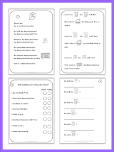 Easy And Beginner Reading Comprehension Passages And Learn German German Language Learning Nouns And Verbs