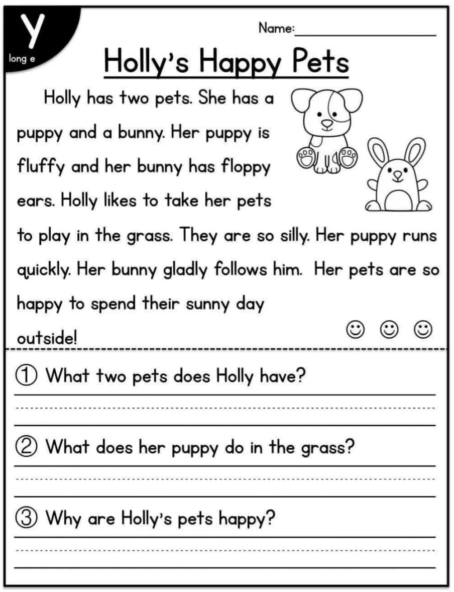 3 Grade Reading Worksheets Printable Free