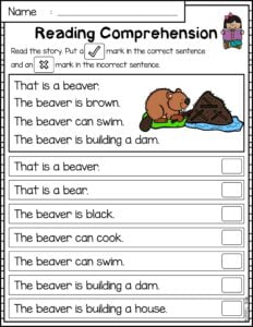 Free Reading Comprehension Passages Kindergarten Reading Worksheets Reading Comprehension Kindergarten Reading Comprehension Passages