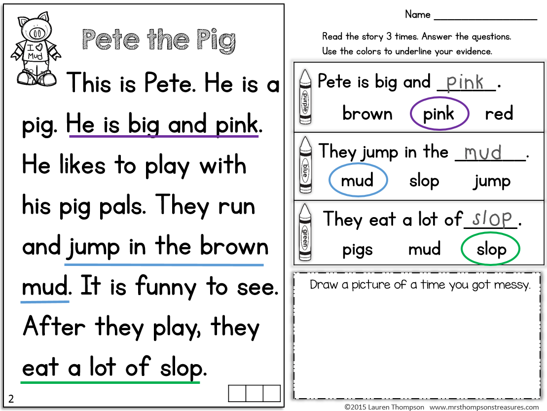 Free Printable Kindergarten Reading Stories