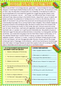 Happy Easter Reading Comprehension R English ESL Worksheets Pdf Doc