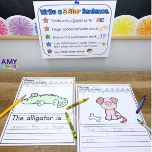 How To Support Beginning Writers In Kindergarten Using Picture Writing Prompts Teaching Exceptional Kinders