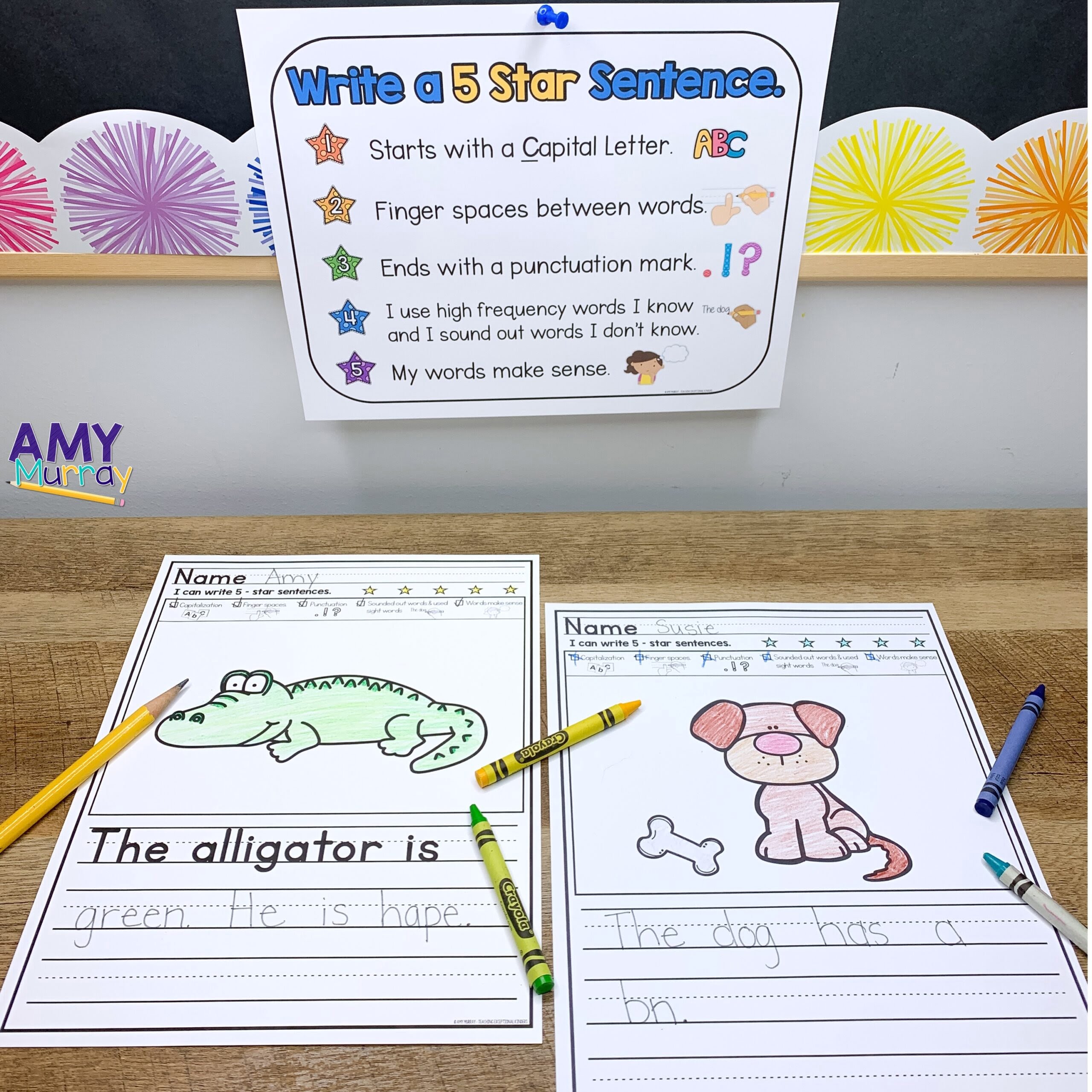 Writing Assignments For Kindergarten Students