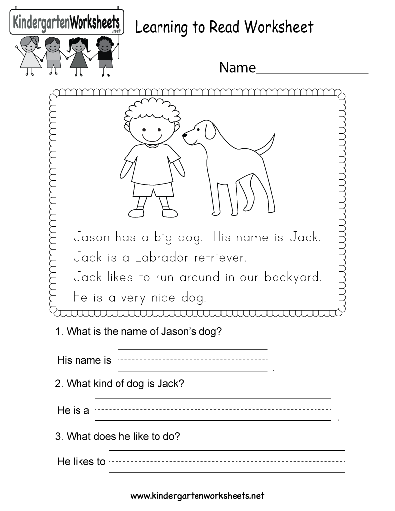 Free Reading And Writing Printable Worksheets