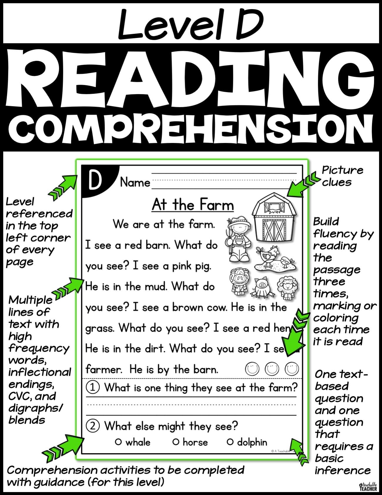 Leveled Reading Passages Free Printable