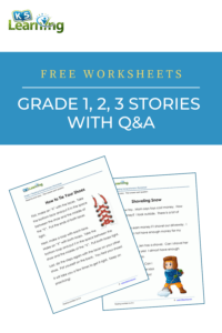 New Reading Comprehension Worksheets For Grades 1 2 And 3 K5 Learning