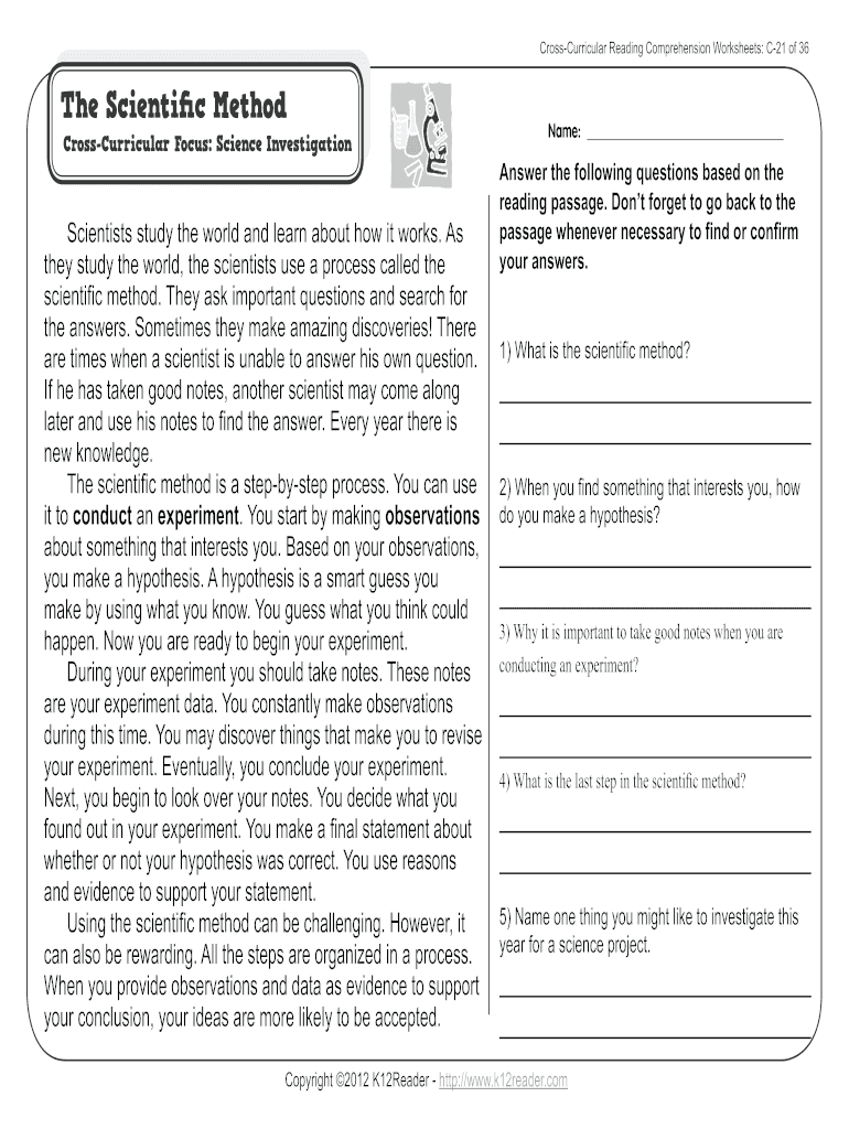 Third Grade Reading Comprehension Worksheets