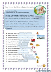 Reading Comprehension Multiple Choice Worksheet