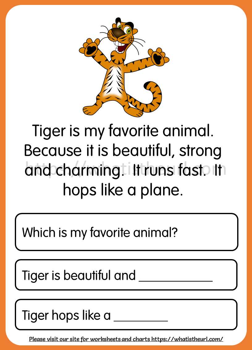 Reading Comprehension On Tiger Your Home Teacher