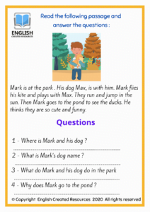 Reading Comprehension Worksheets