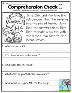 Reading Comprehension Worksheets Reading Comprehension 1st Grade Reading Worksheets