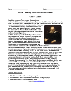 Reading Worksheets Seventh Grade Reading Worksheets Reading Comprehension Worksheets Comprehension Worksheets Reading Worksheets