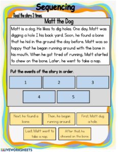 Sequencing Worksheet