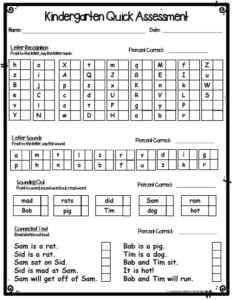 Seven Kindergarten Informal Reading Assessments The Teaching Scene