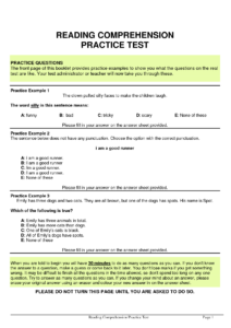 SOLUTION English Reading Comprehension Practice Test With Answers Studypool