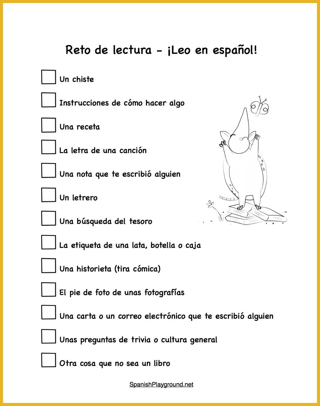 Spanish Reading Practice 15 Things To Read Spanish Playground Spanish Reading Comprehension Spanish Reading Reading Practice